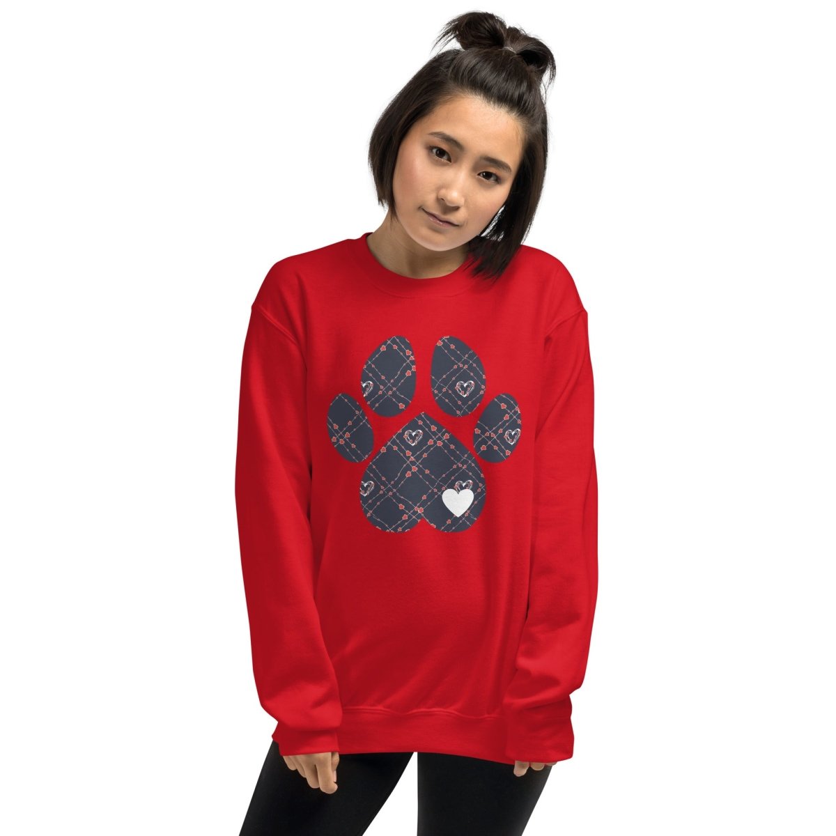 Blue Hearts Dog Paw Sweatshirt
