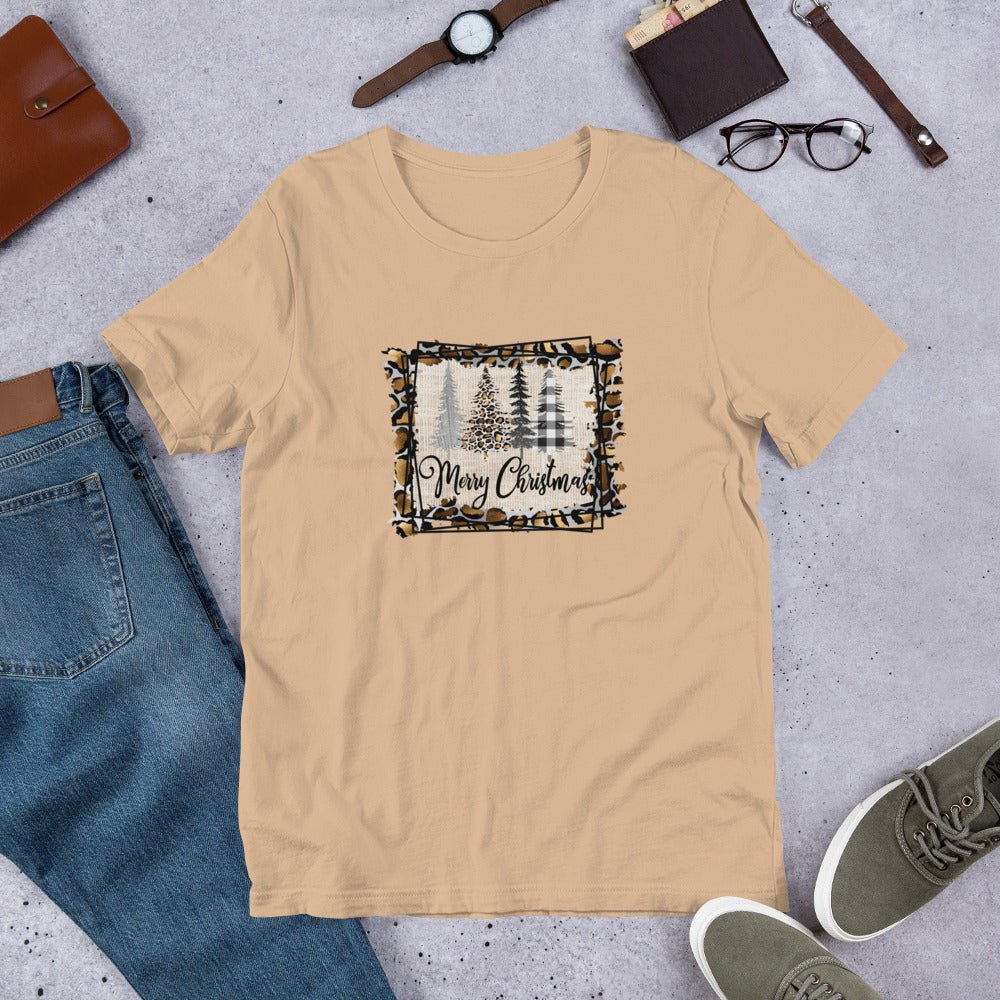 Merry Christmas Leopard Trees T-Shirt