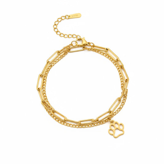 Stacked Paw Bracelet