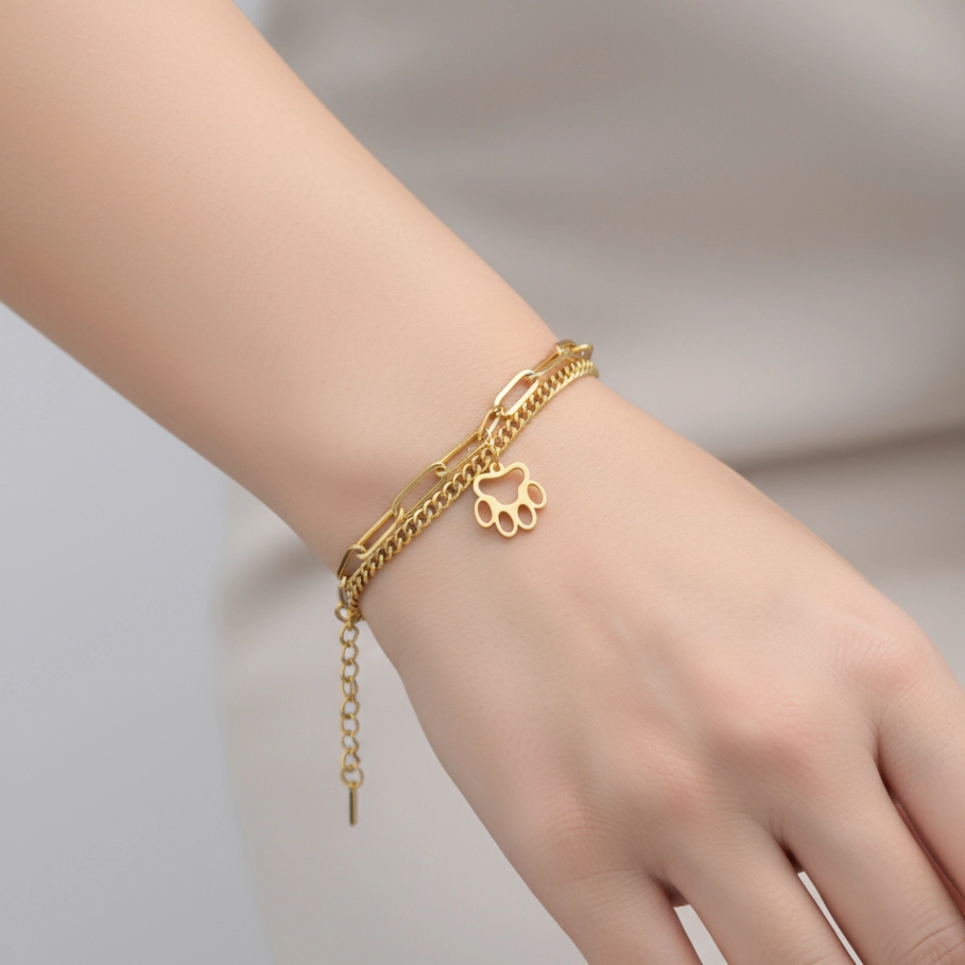 Stacked Paw Bracelet