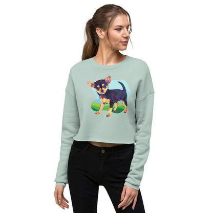 Black and Tan Chihuahua Crop Sweatshirt