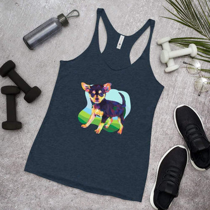 Black and Tan Chihuahua Racerback Tank Top