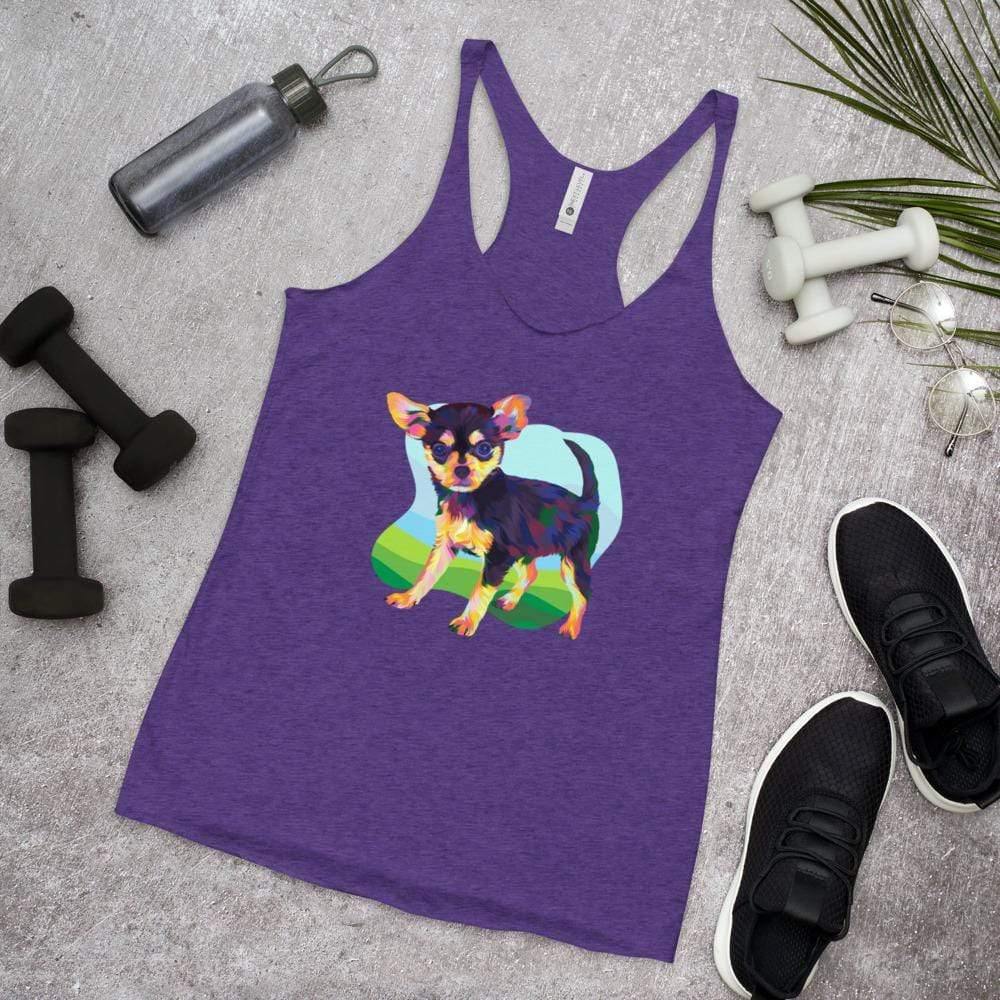 Black and Tan Chihuahua Racerback Tank Top