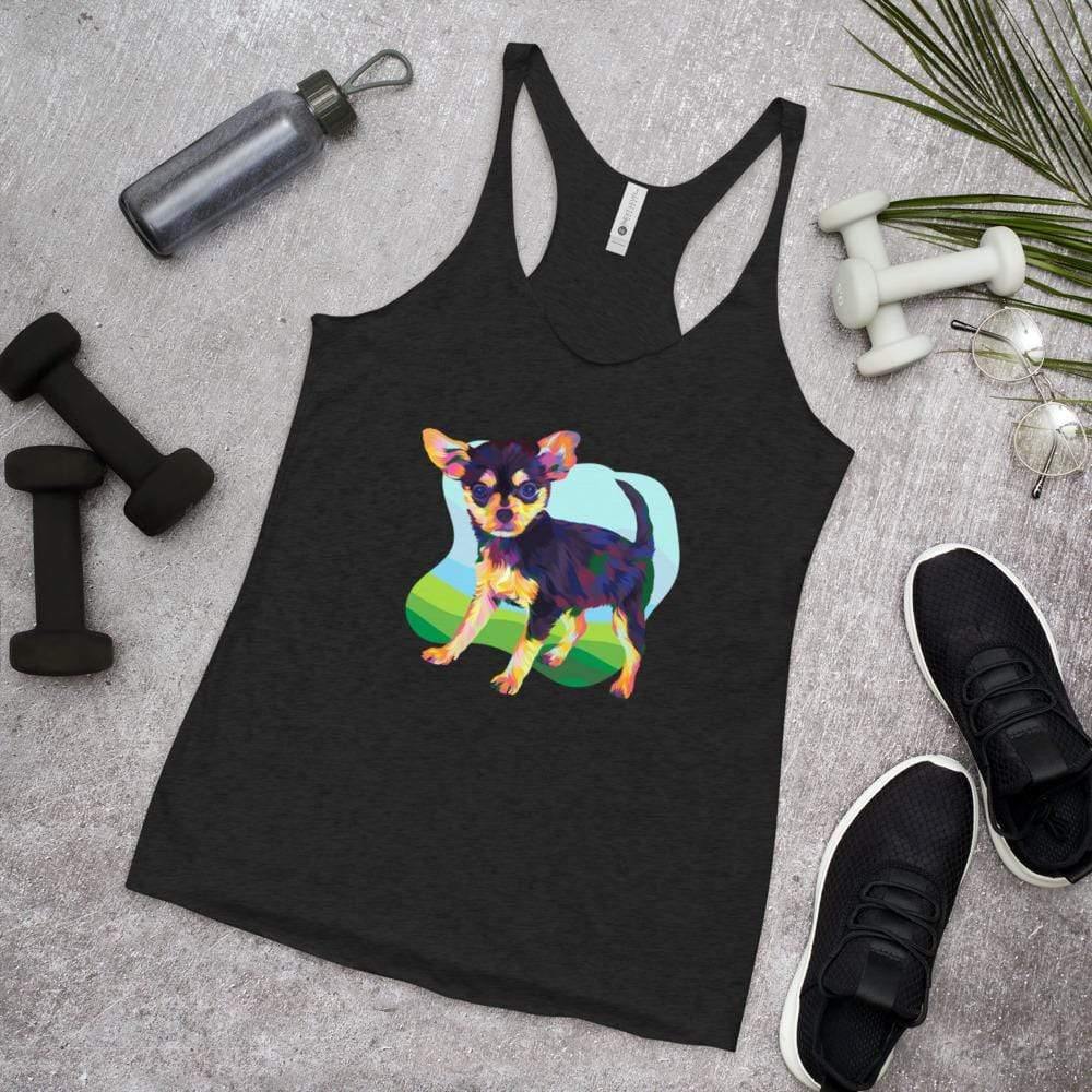 Black and Tan Chihuahua Racerback Tank Top