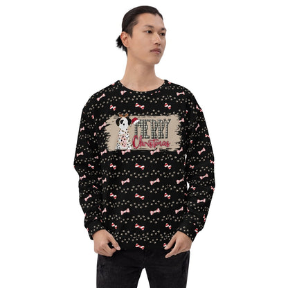 Black Merry Christmas Paw Sweatshirt