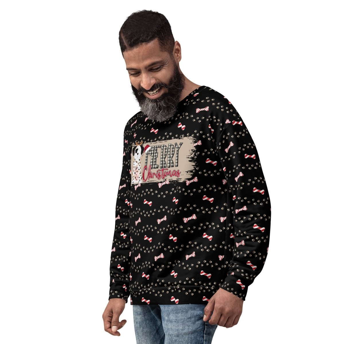 Black Merry Christmas Paw Sweatshirt