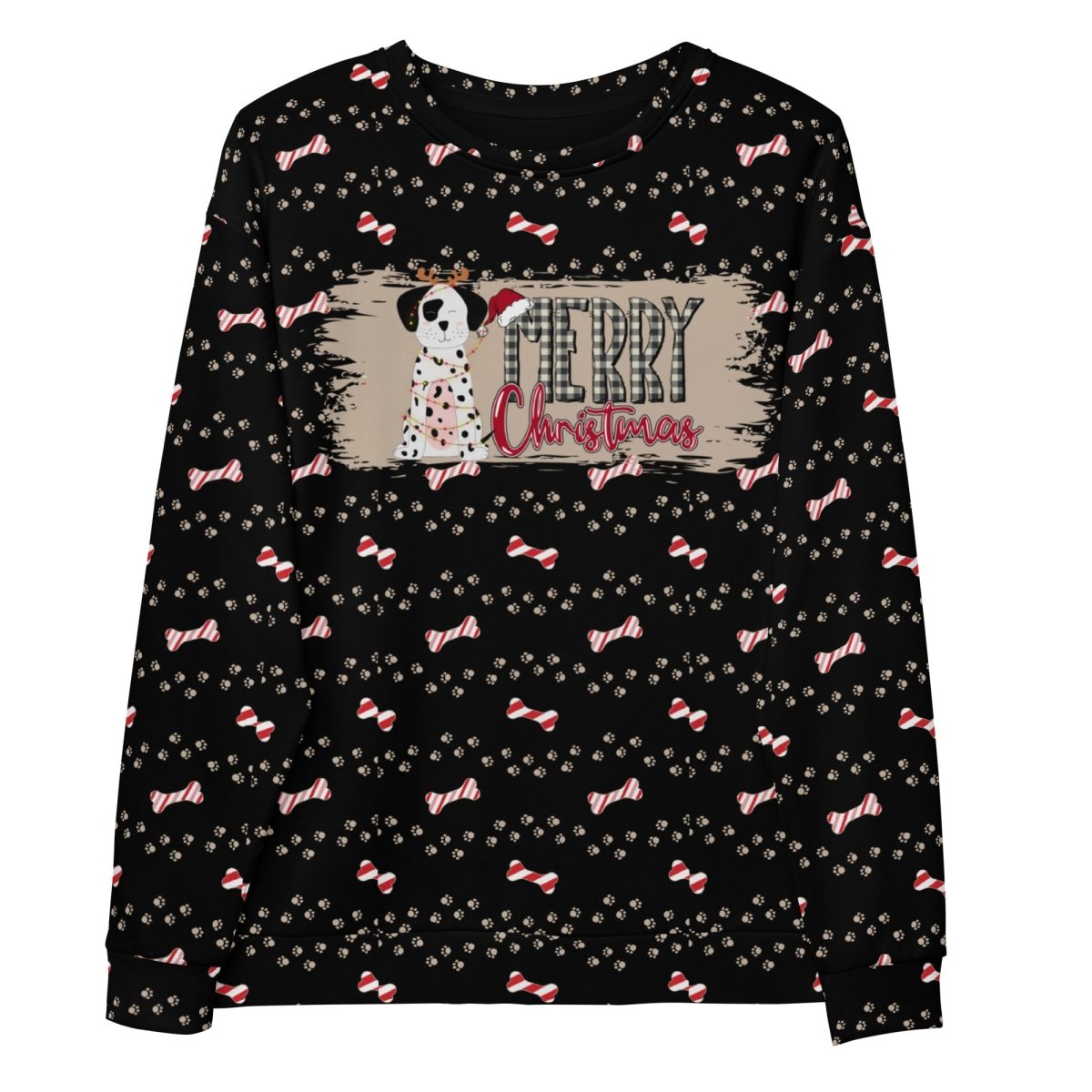 Black Merry Christmas Paw Sweatshirt