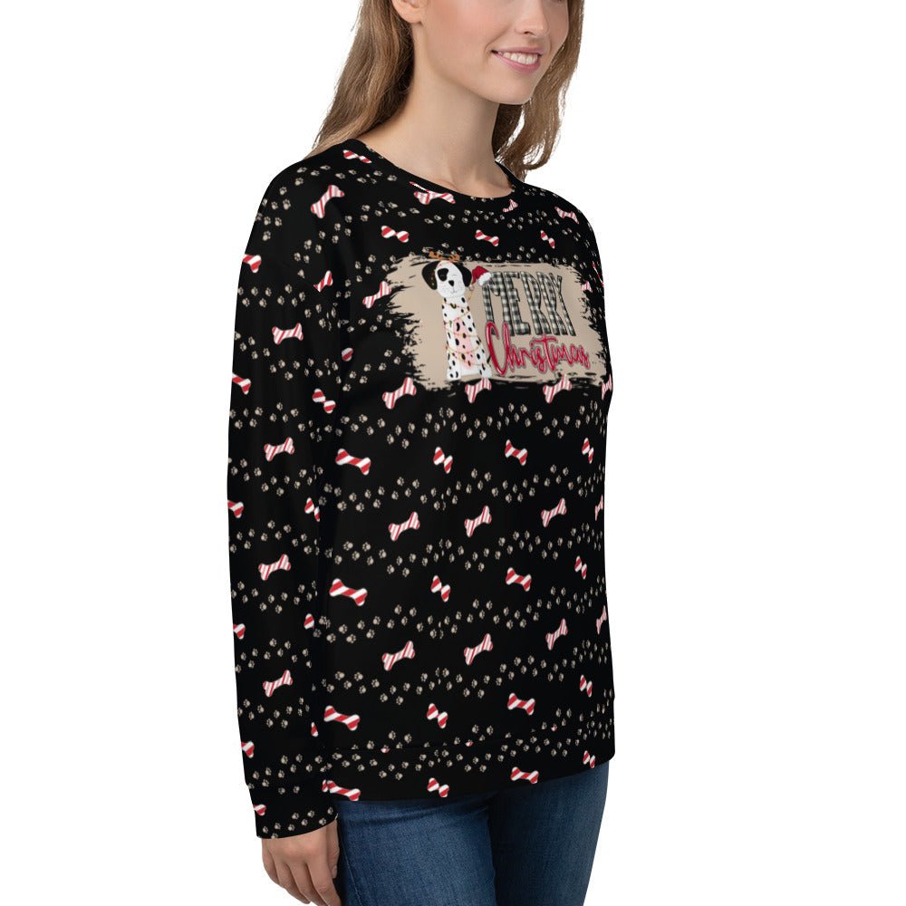 Black Merry Christmas Paw Sweatshirt