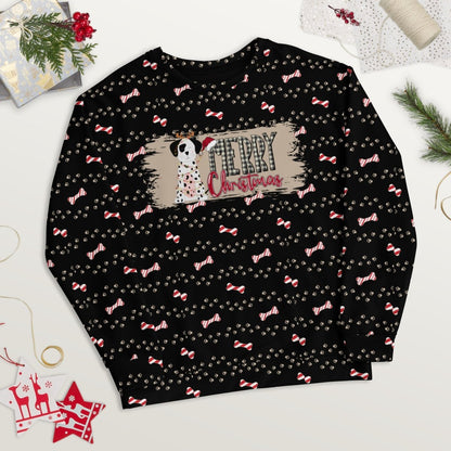 Black Merry Christmas Paw Sweatshirt