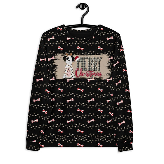 Black Merry Christmas Paw Sweatshirt