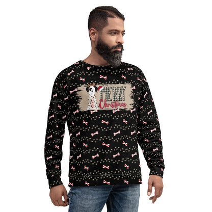 Black Merry Christmas Paw Sweatshirt
