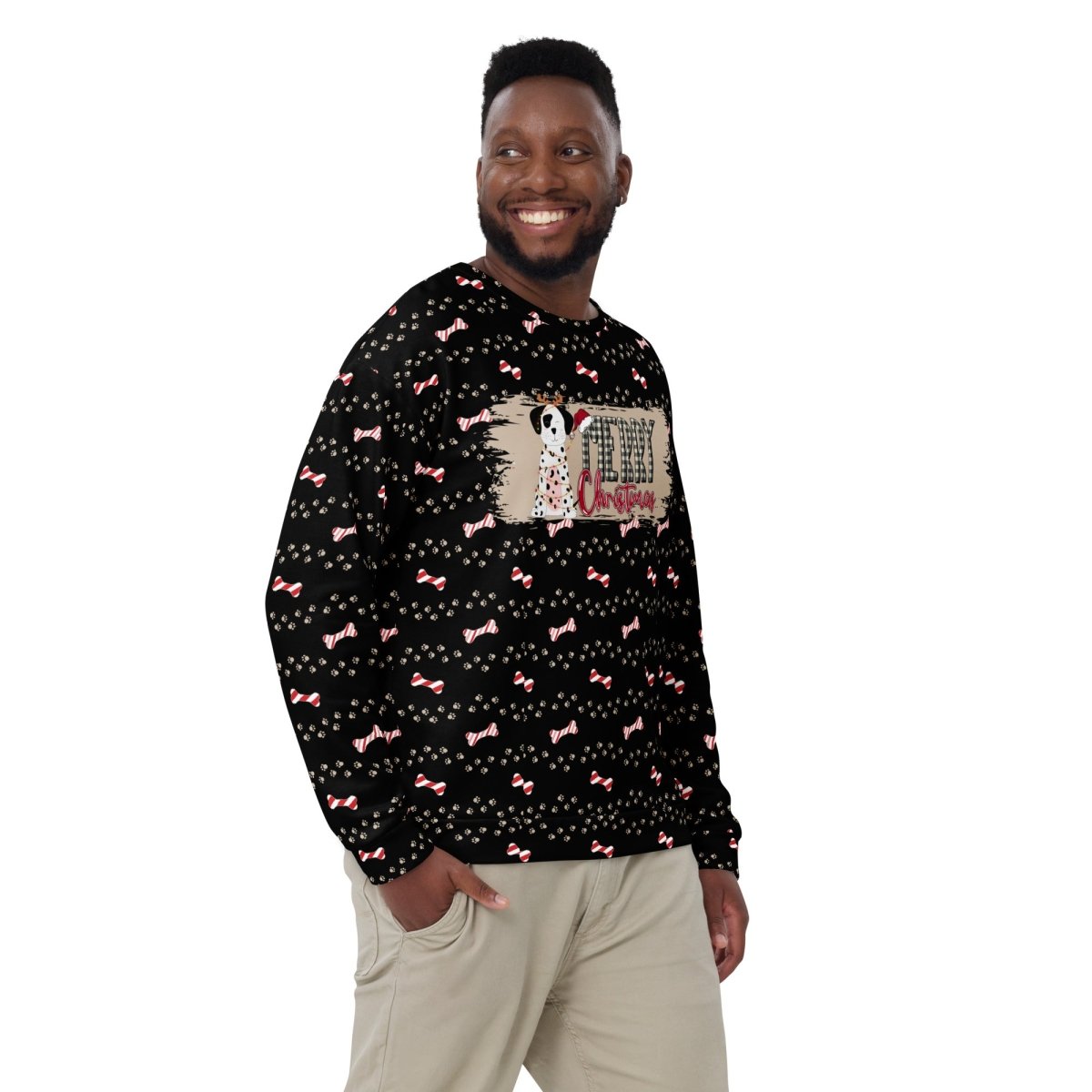 Black Merry Christmas Paw Sweatshirt