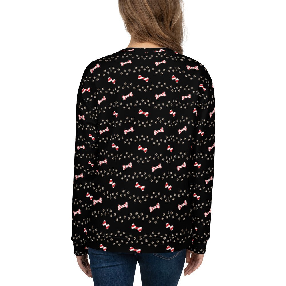 Black Merry Christmas Paw Sweatshirt