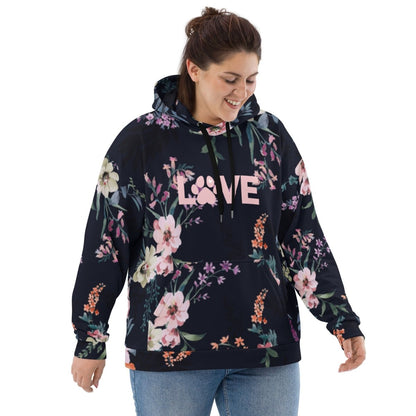 Blue Floral Dog Mom Hoodie