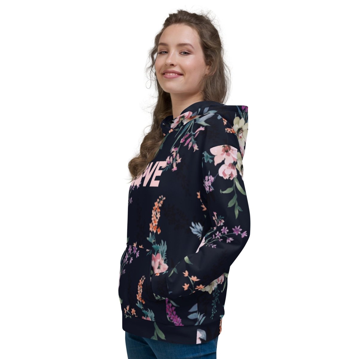 Blue Floral Dog Mom Hoodie