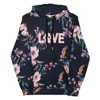 Blue Floral Dog Mom Hoodie