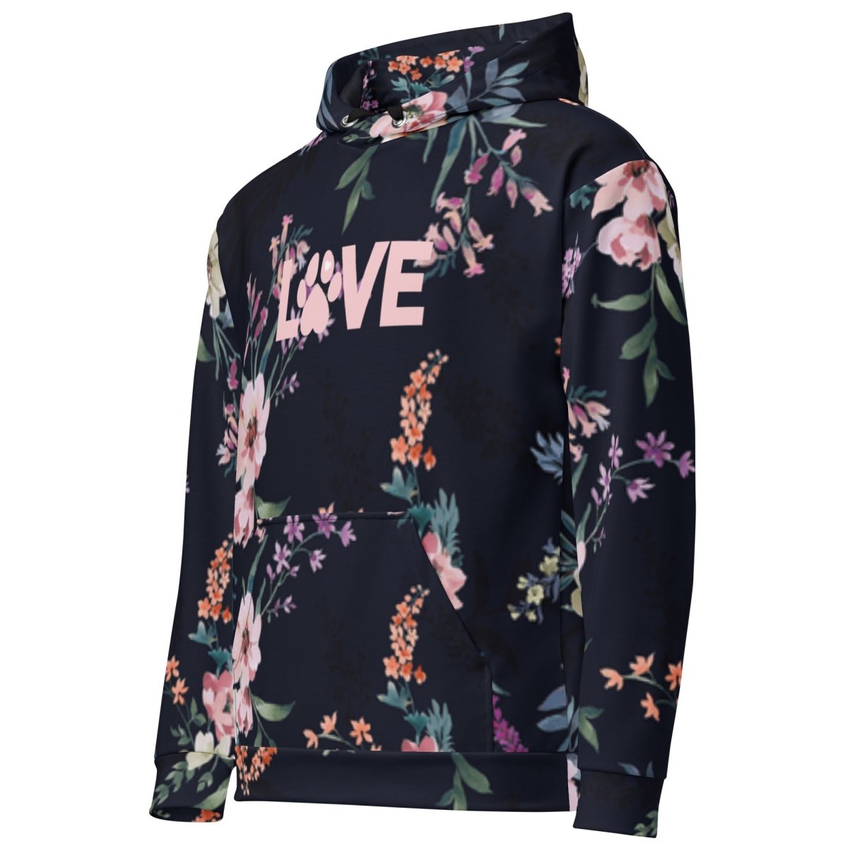 Blue Floral Dog Mom Hoodie