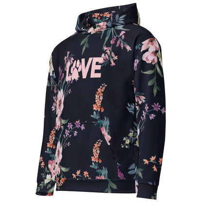 Blue Floral Dog Mom Hoodie
