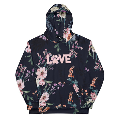 Blue Floral Dog Mom Hoodie