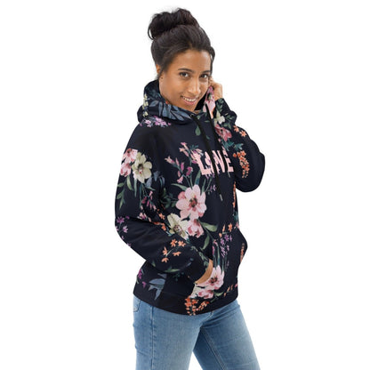 Blue Floral Dog Mom Hoodie