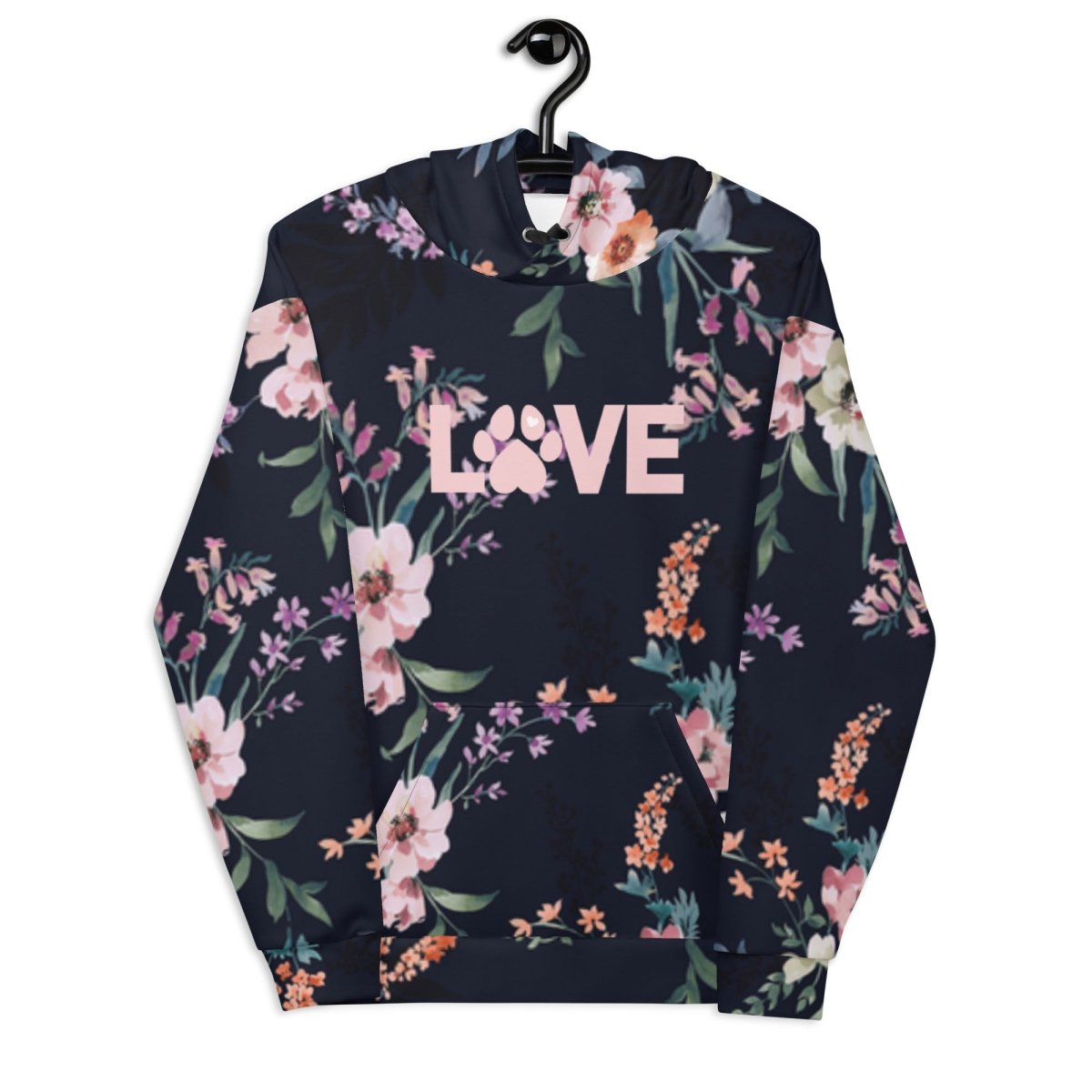Blue Floral Dog Mom Hoodie