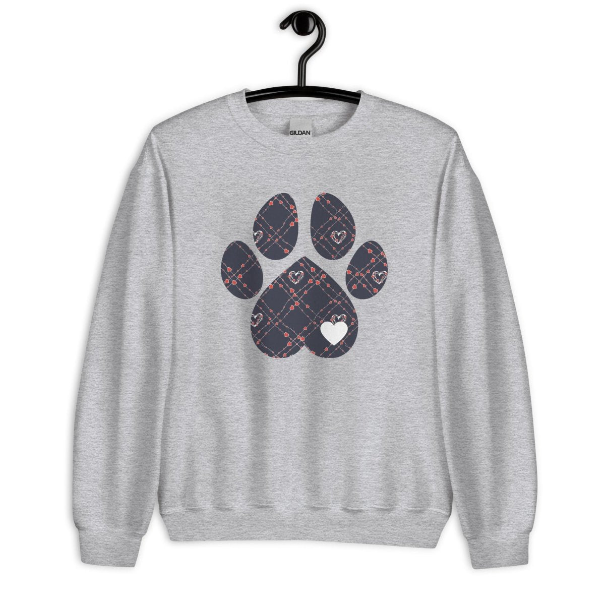 Blue Hearts Dog Paw Sweatshirt