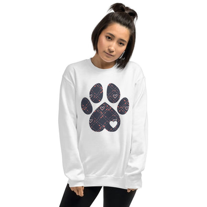 Blue Hearts Dog Paw Sweatshirt