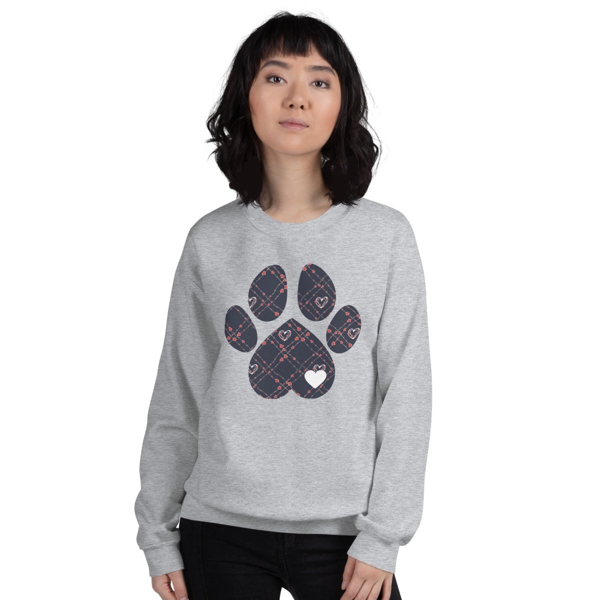 Blue Hearts Dog Paw Sweatshirt