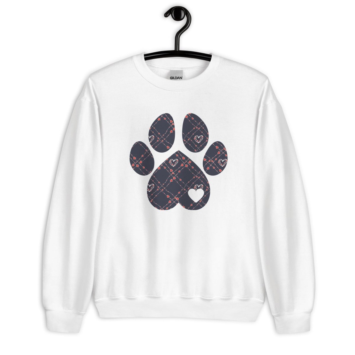 Blue Hearts Dog Paw Sweatshirt