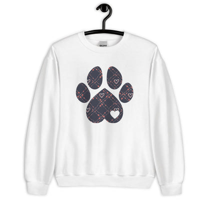 Blue Hearts Dog Paw Sweatshirt