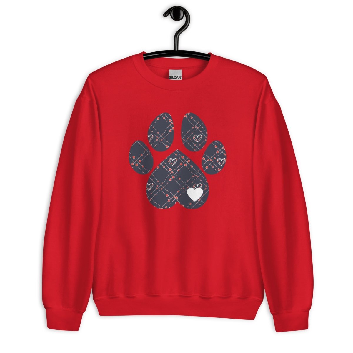 Blue Hearts Dog Paw Sweatshirt