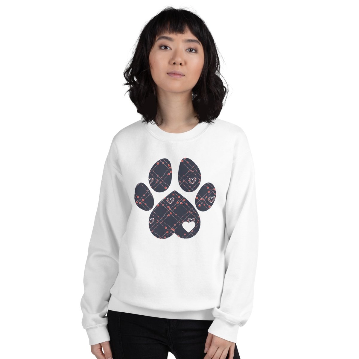 Blue Hearts Dog Paw Sweatshirt