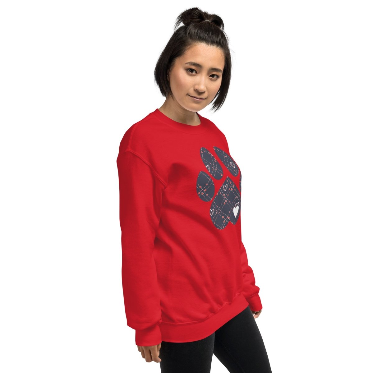 Blue Hearts Dog Paw Sweatshirt
