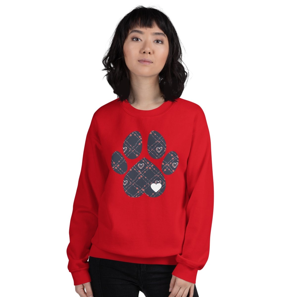Blue Hearts Dog Paw Sweatshirt