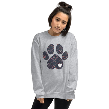 Blue Hearts Dog Paw Sweatshirt