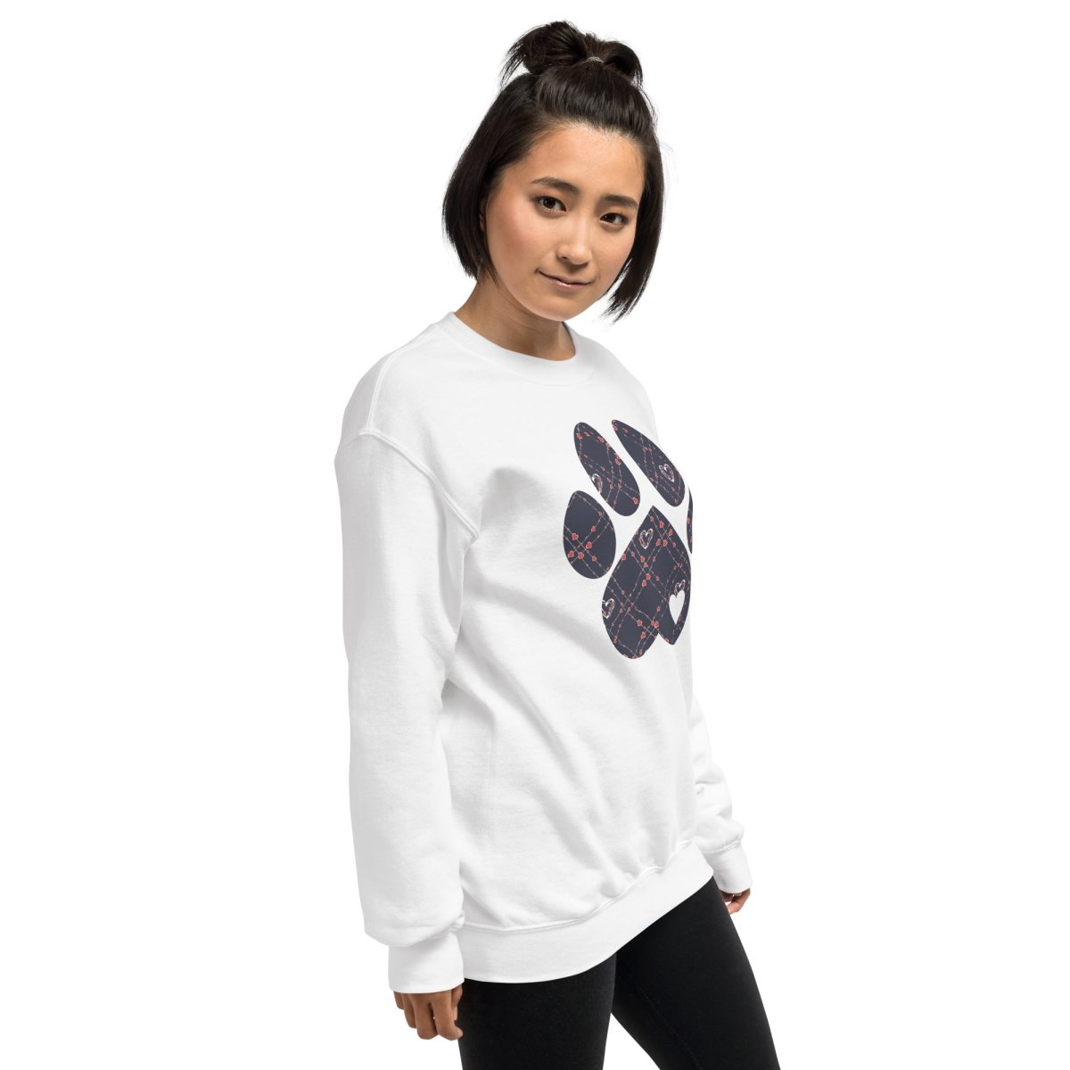 Blue Hearts Dog Paw Sweatshirt