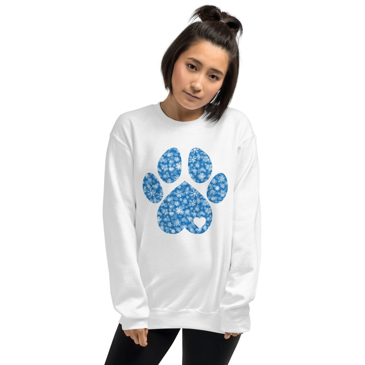 Blue Snowflake Dog Paw Sweatshirt