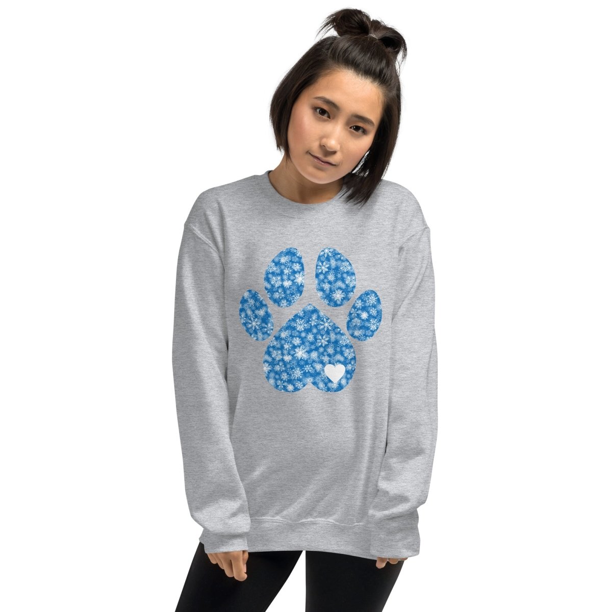 Blue Snowflake Dog Paw Sweatshirt