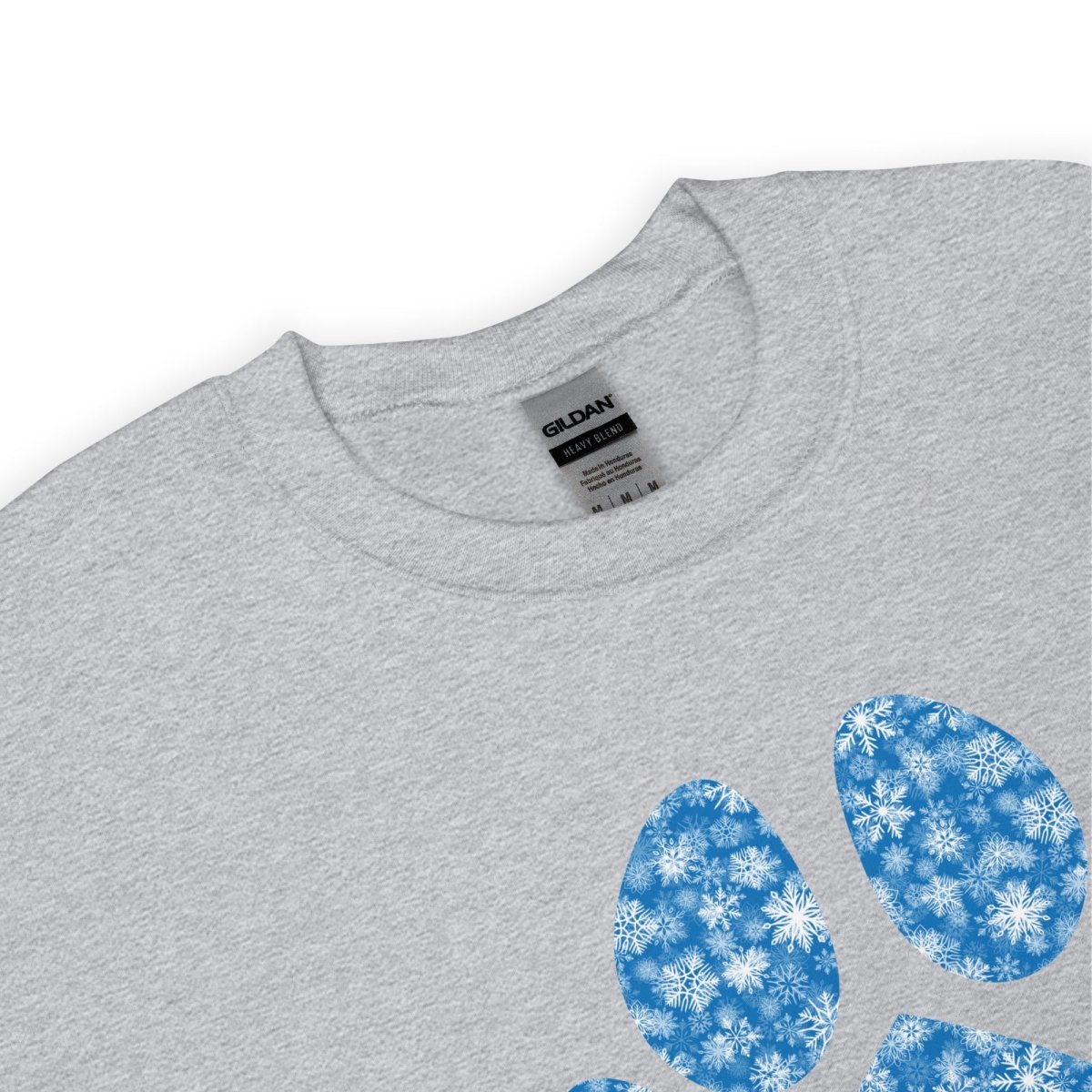 Blue Snowflake Dog Paw Sweatshirt