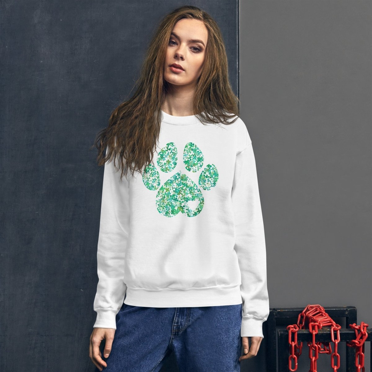 Clover Leaf Dog Paw Sweatshirt