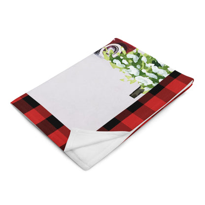 Dog Lovers Old Fashioned Christmas Throw Blanket