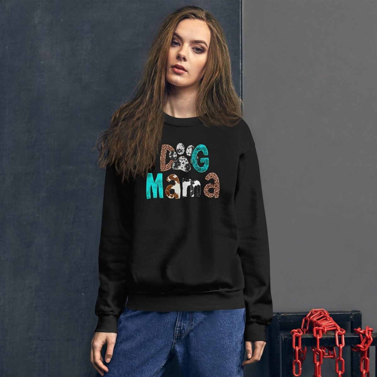 Dog Mama Cowhide Sweatshirt
