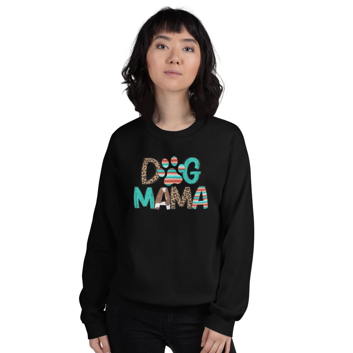 Dog Mama Leopard Print Sweatshirt