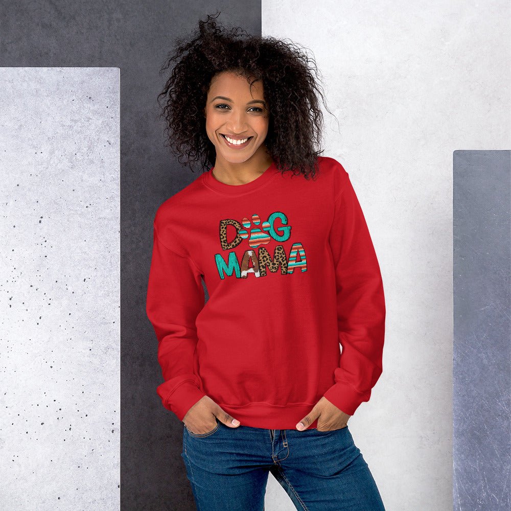 Dog Mama Leopard Print Sweatshirt
