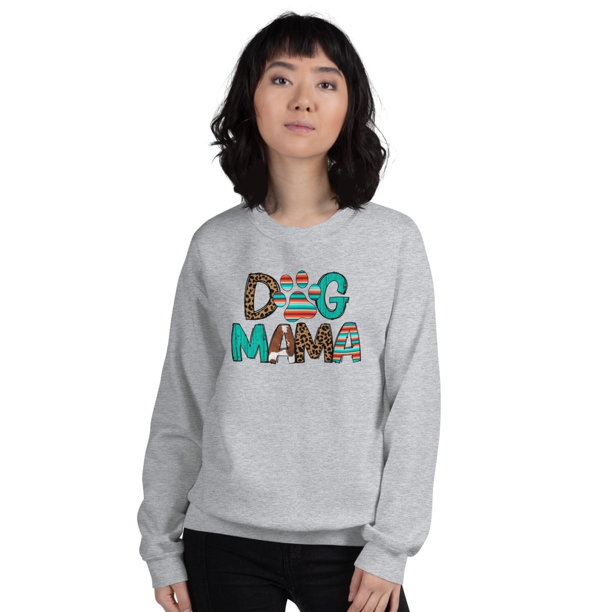 Dog Mama Leopard Print Sweatshirt