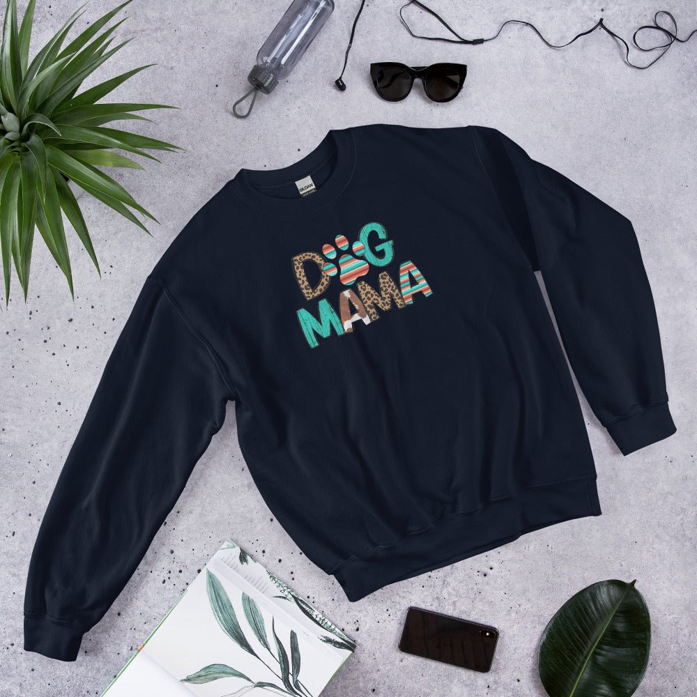 Dog Mama Leopard Print Sweatshirt