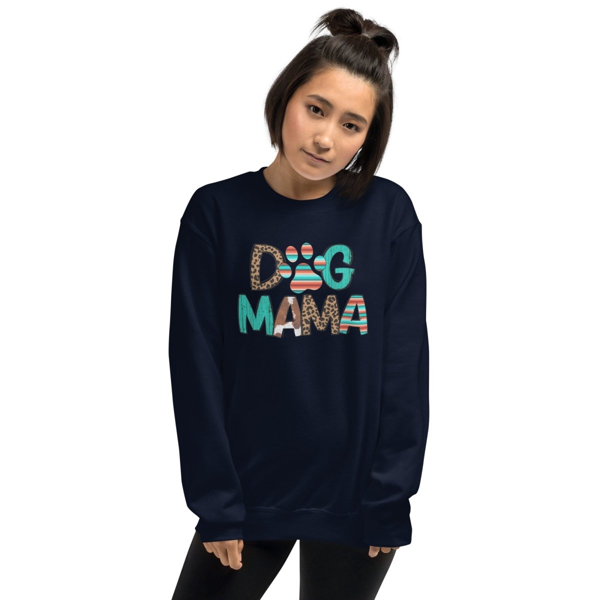 Dog Mama Leopard Print Sweatshirt