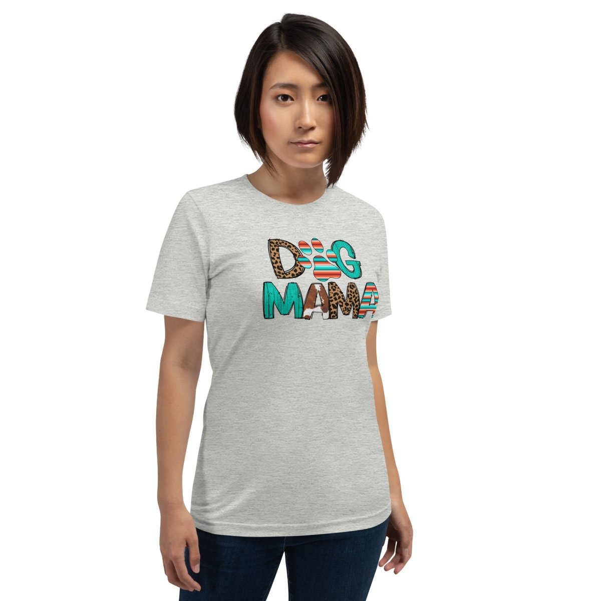 Dog Mama Leopard Print T-Shirt