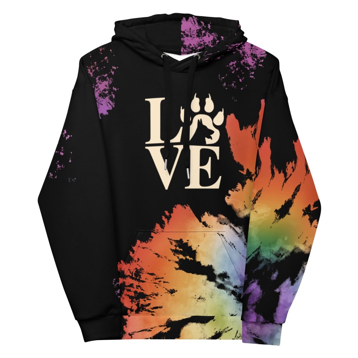 Dog Mom Black Tie Dye Hoodie
