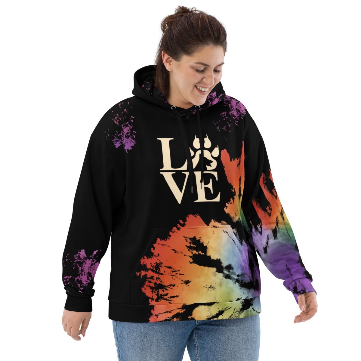Dog Mom Black Tie Dye Hoodie